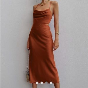 NWT JAUS Charissa Slip Dress - Copper